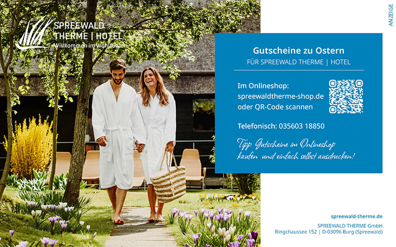 Gutscheine der Spreewald Therme Burg zu Ostern hier kaufen