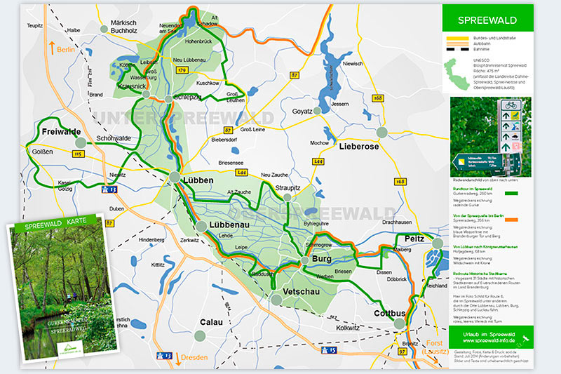 spreewald karte Spreewald Anreise Mit Auto Und Bahn Karte Und Tipps spreewald karte