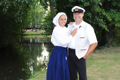 Kahnfährmann Guido mit Frau Antje