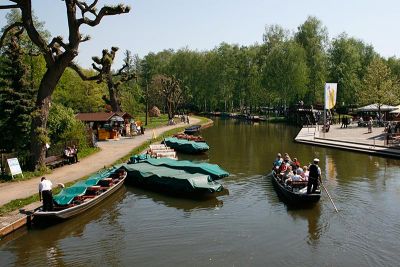 Kähne im Großen Hafen Lübbenau