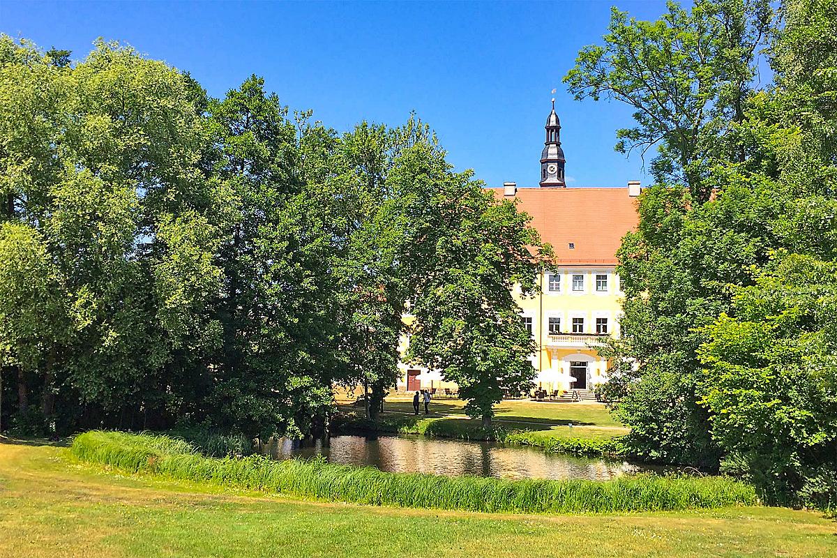Schlossinsel Lübben mit Wasserspielplatz