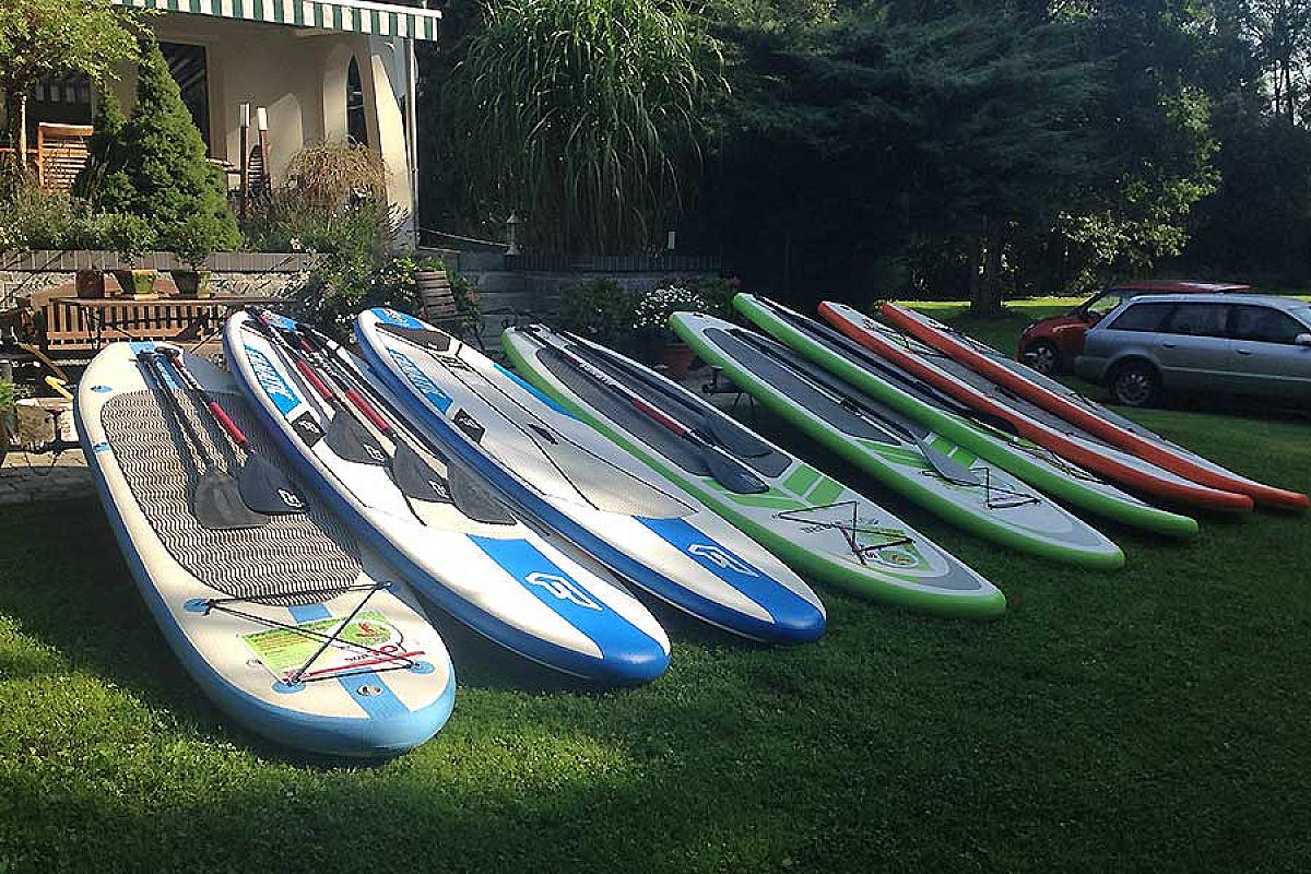SUP-Board bei Stand up paddeling Spreewald